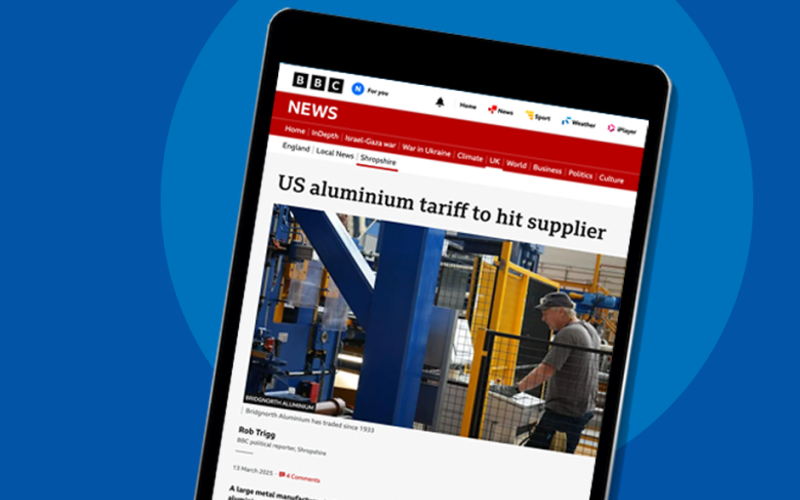 Bridgnorth Aluminium has been featured in a recent BBC News article