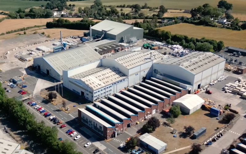 An aerial view of Bridgnorth Aluminium's factory in Shropshire